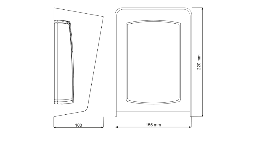 PR602LCD-DT-O WYMIARY